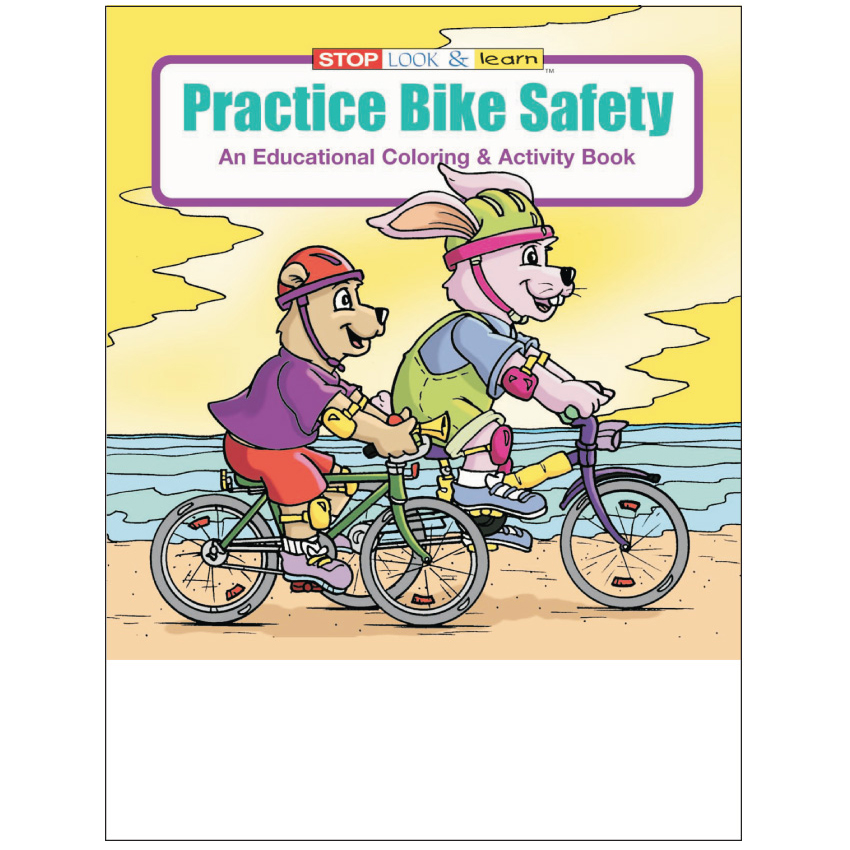 "Practice Bike Safety" Coloring & Activity Books (Stock)
